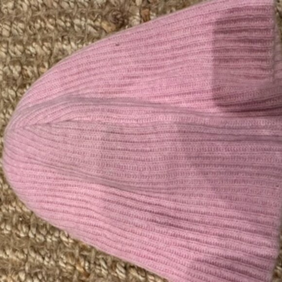 Ganni Ribbed Knit Beanie Logo Pink Women Multicolor Hats - Picture 5 of 5